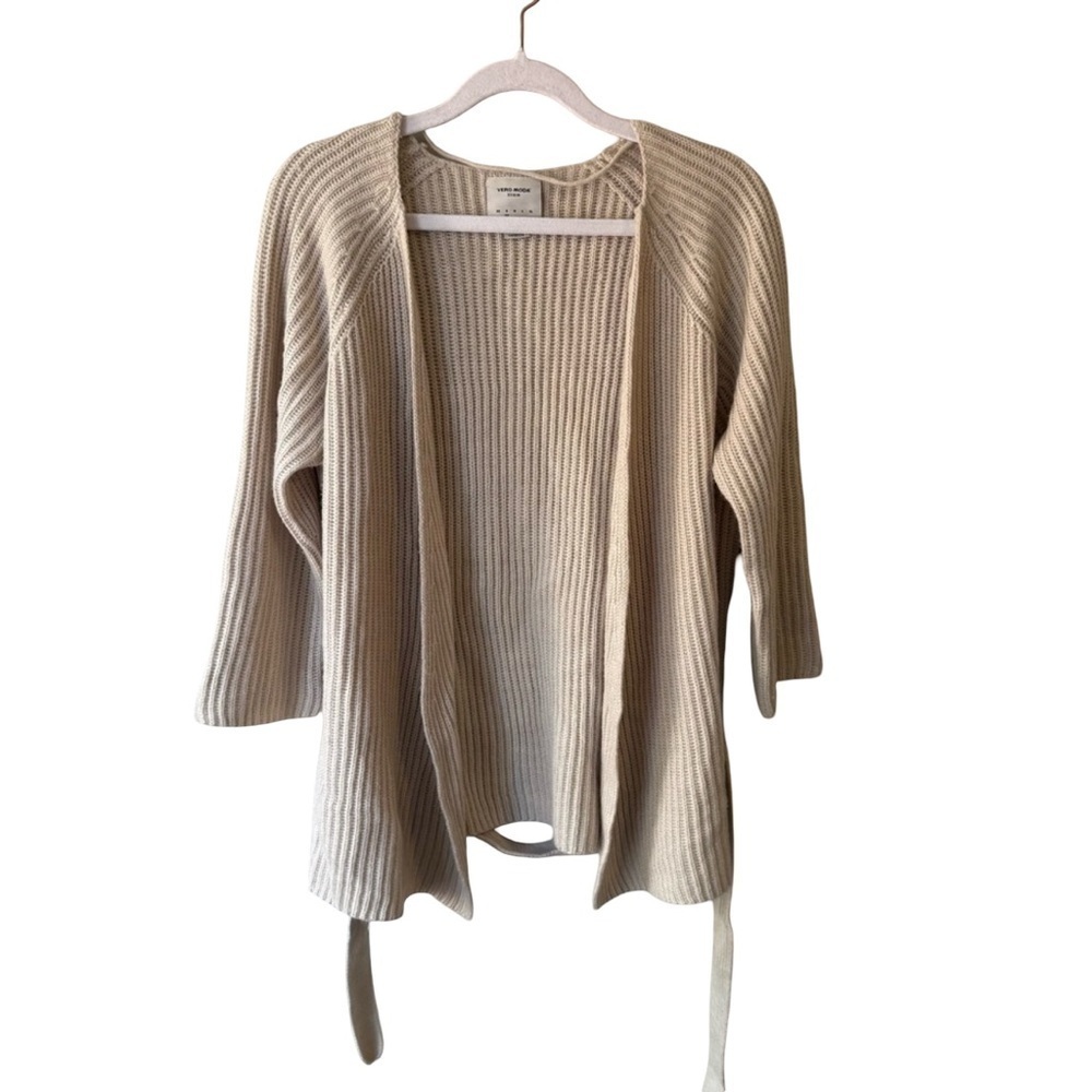 Vero Moda Tan Chunky Knit Cardigan Sweater